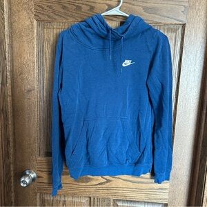 Nike Women's Blue Hoodie with Logo